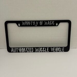 Black Ministry of Magic Harry Potter Custom Standard License Plate Frame